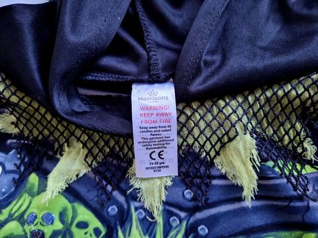 Smrtka/zombie halloweenska tunika s maskou 146-152, 