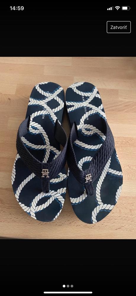 Dámske slapky, tommy hilfiger,40