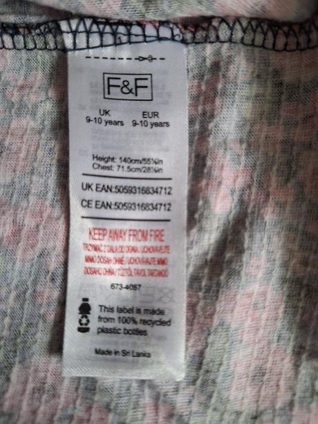 Šaty 9-10y, f&f,134