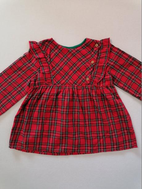 Šaty/tunika karovane cervene, 98