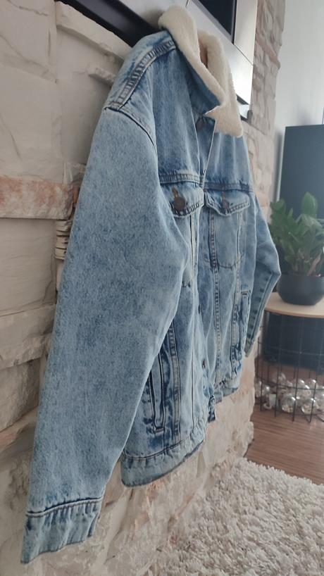 Zateplená riflová bunda, zara,140