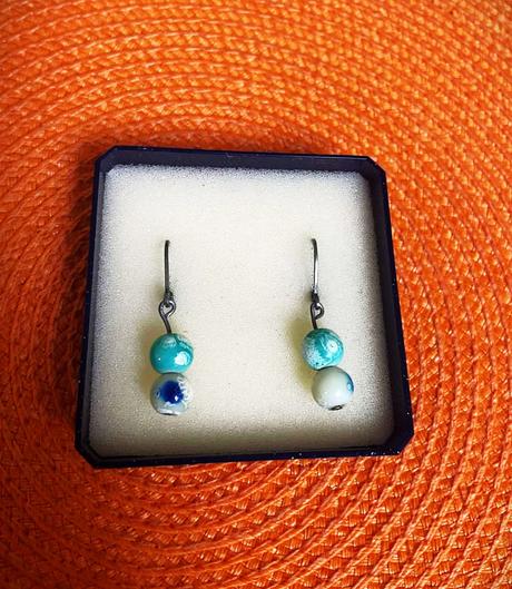 Batikované vysiace náušnice,