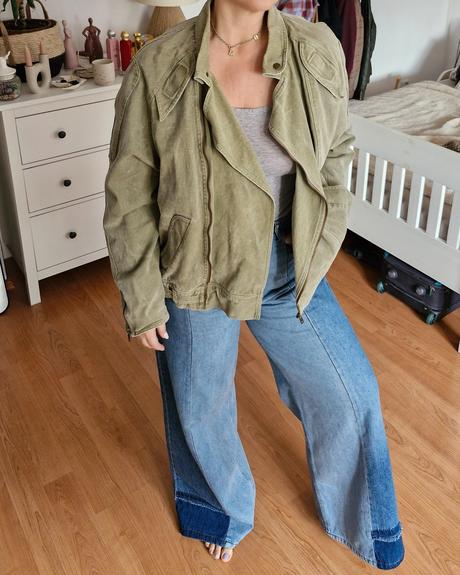 Vintage džínsová bunda, l