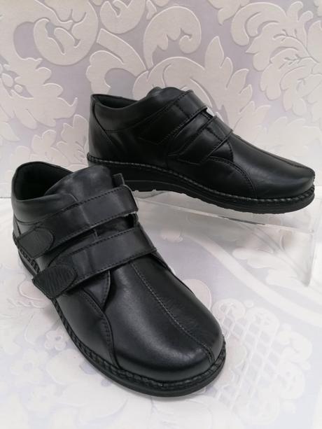 Dámske kožené topánky na suchý zips 18010190 z, 36