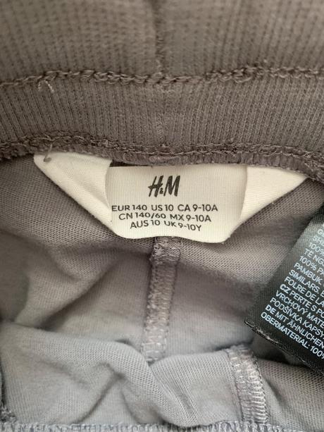 Tenšie tepláky, h&m,140