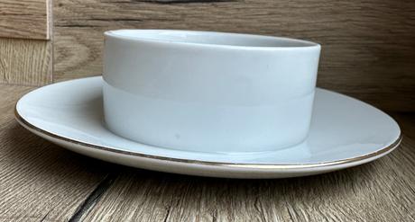 Karlovarská porcelánová miska s tanierom vintage, 