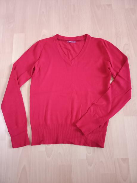 Červený pulóver cons jeans, m