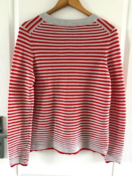 Jemný pletený top s pruhmi z merino vlny, cos,m