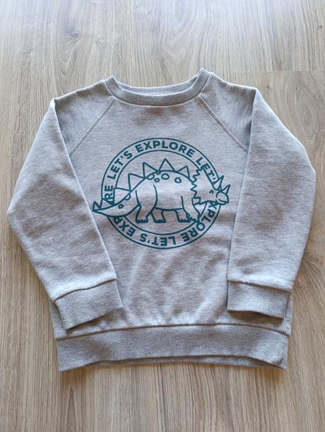 Chlapčenská sivá mikina s dinosaurom, f&f,116