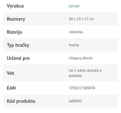 Janod drevene odrazadlo hroch, 