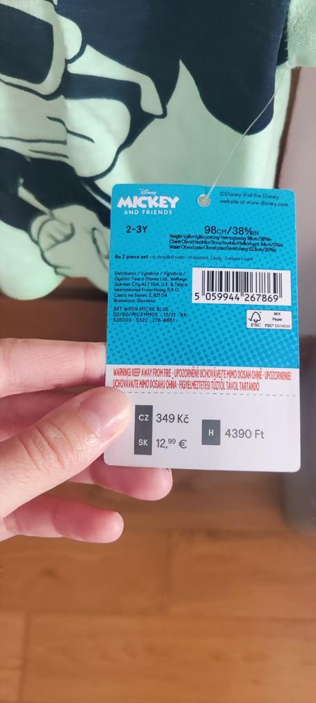 Chlapčenská súprava na leto 98, nová, disney,98