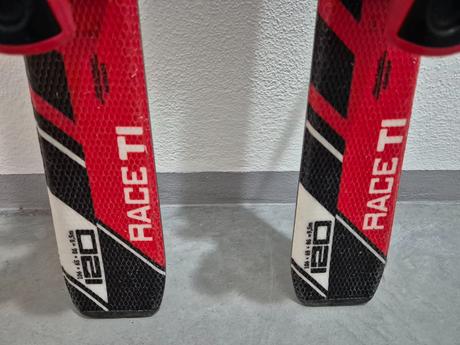 Detske lyze 120 + lyziarky + palice, atomic,120-129 cm