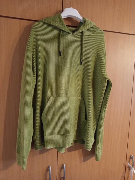 Zelená vrubkovana mikina, l