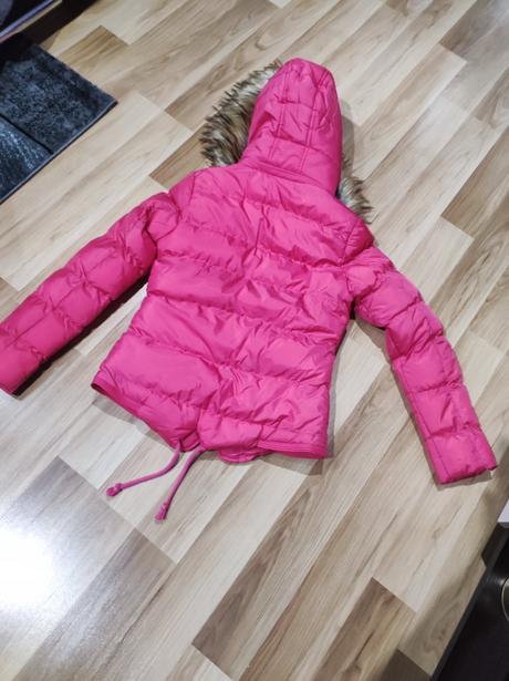 Zimná ružová bunda, s