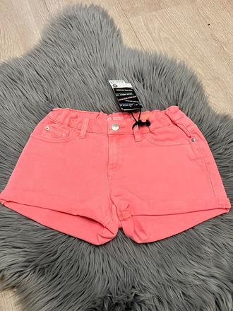 Dievčenské rifľové šortky neónovo ružové (164), cubus,164