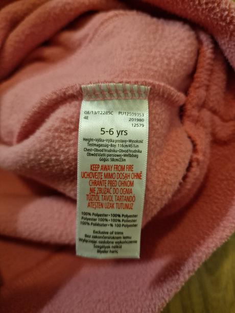 Teplá flisová mikina 116, 116