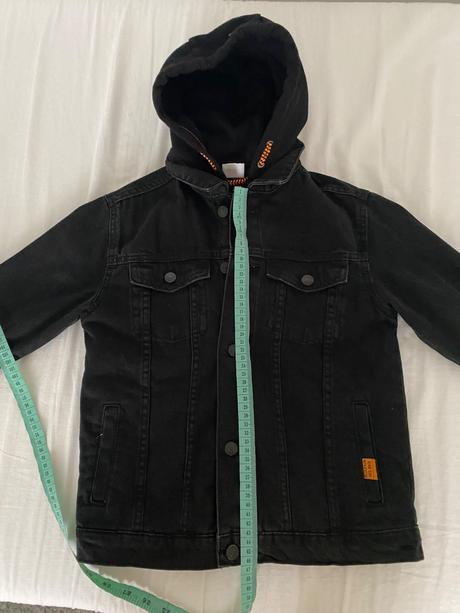 Riflová oteplená bunda, zara,128