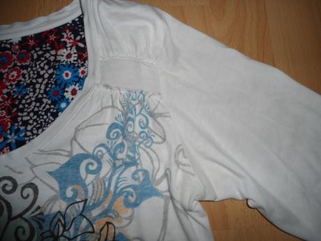 Biele damske tricko kvietky, vero moda,m