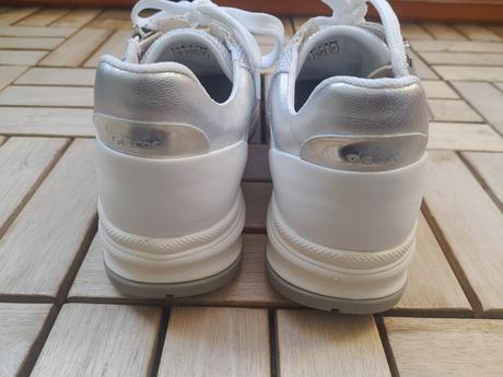Bielo-strieborné tenisky geox veľ. 37, geox,37