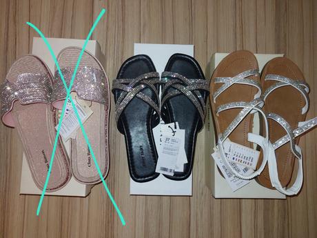 2 x letné sandále lesklé, 37