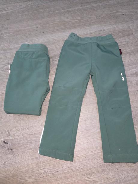 Zelené softshellové nohavice, alpine pro,98