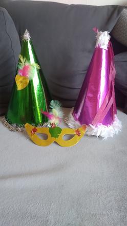 Klobúk karneval maska škraboška maškarný ples, 