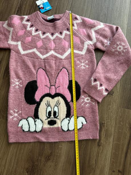 Nový dievčenský zimný svetrík minnie mouse, 152, tu,152