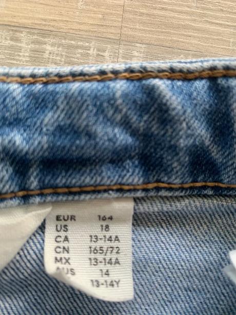 Detské rifle hm wide leg, h&m,164