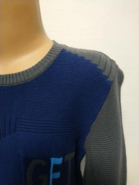 Chlapčenský modro sivý pulóver, benetton, benetton,140