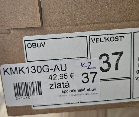 Celokožené slávnostné balerínky, 37