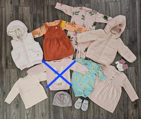 Jesenný balík oblečenia pre dievčatko 80, 68–80