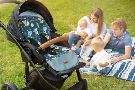 Sensillo podložka do kočíka wafel les/šedý, 