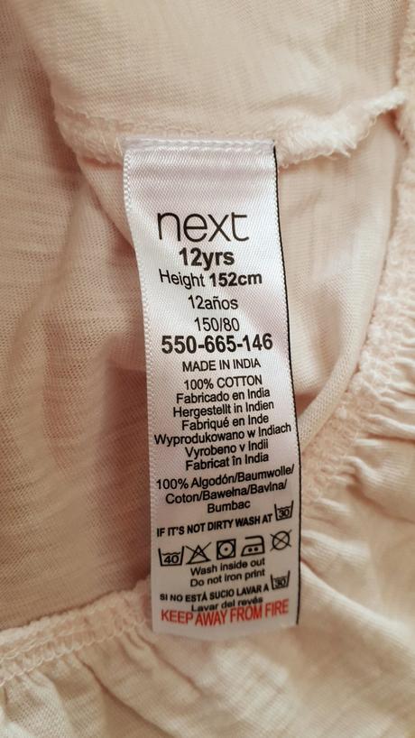 Bledučkoružové tričko s volánmi, next,152