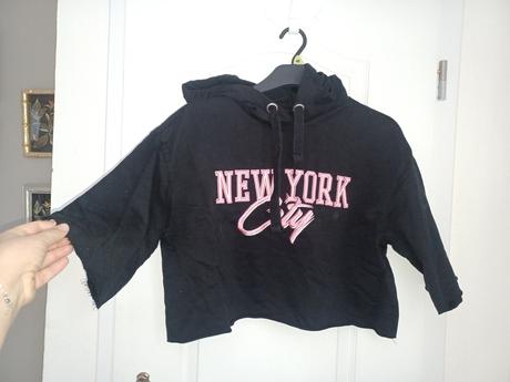 Crop top mikina, h&m,m