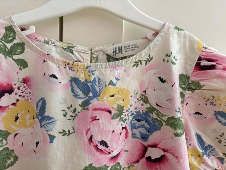 Kvetinové šaty,top stav, v122, h&m,128
