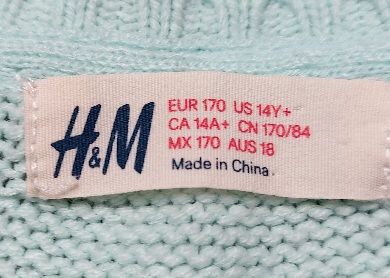 Pulóvrik v mentolovej farbe, h&m,170