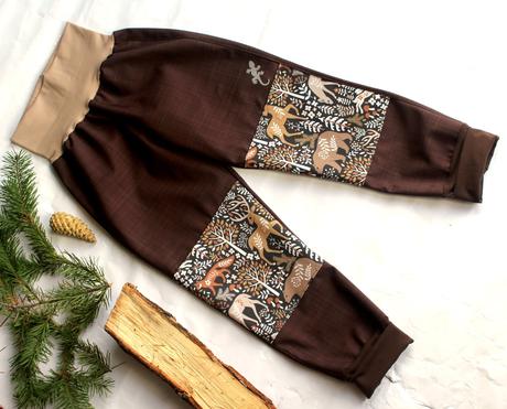 V lese, softshellové nohavice prechodné, 80 - 146