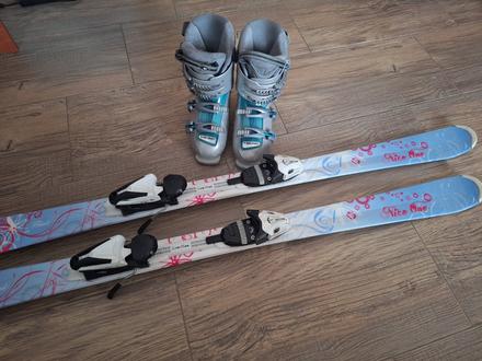 Lyže 137cm + lyžiarky, head,130-139 cm