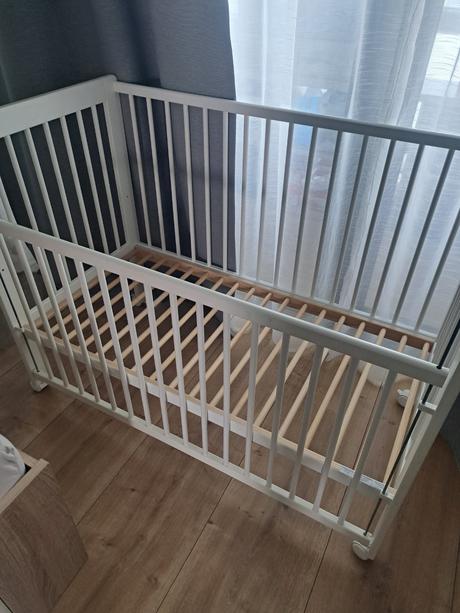 Detská polohovateľná postieľka s bočnicou, šírka (cm): 60,dĺžka (cm): 120