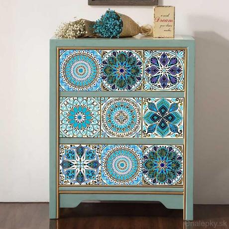 Nálepky na obkladačky - indické mandaly,