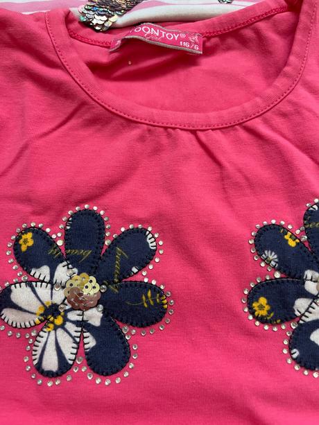 Tricka s dlhým rukávom 110/116, h&m,110