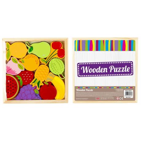 Skladačka drevená ovocie 16x16cm, 