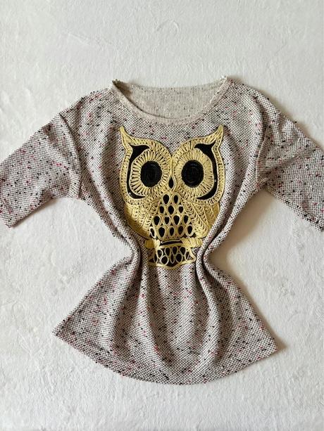 Elegantný sveter so sovičkou, s