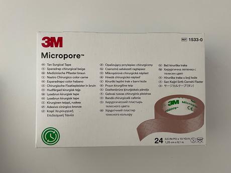 3m micropore náplasť papierová 1,25cm x 9,1m hnedá, 
