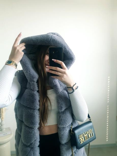 Kožušinová vesta s/m, s