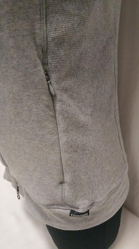 Dámska sivá mikina na zips s kapucňou, chiemsee, m, m