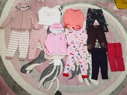 Balík veľkosť 86, 92 tepláky, tričká, mikiny, pyža, 86–98