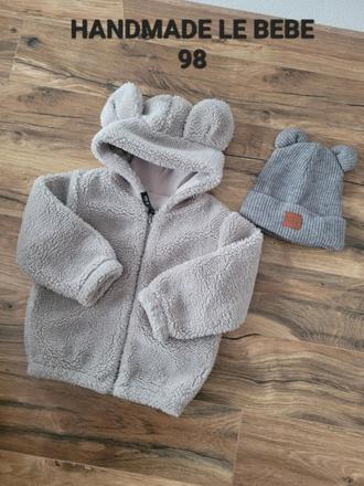 Teddy bundička/mikinka s uškami, 98