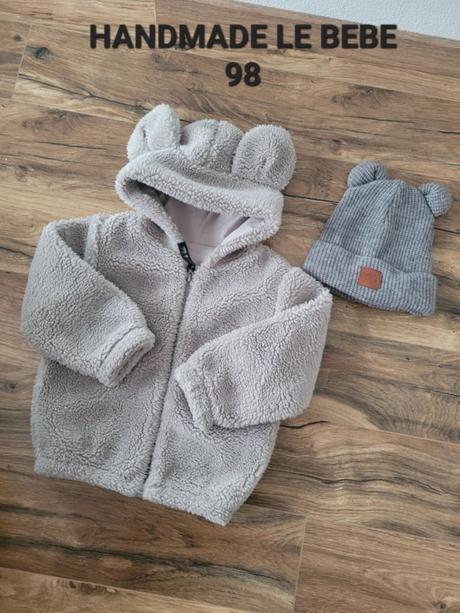 Teddy bundička/mikinka s uškami, 98