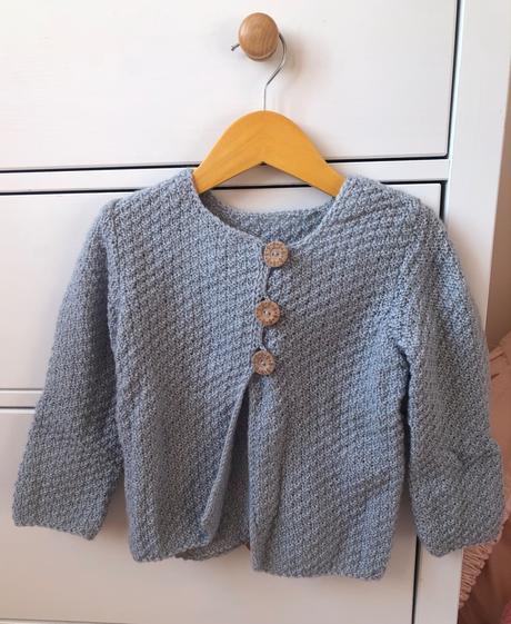 Modrý unisex handmade sveter, 104 - 110, 104